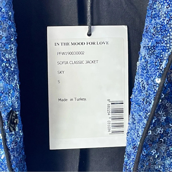 ITMFL In The Mood For Love Blue Sequin Suit Size S - Picture 5 of 13